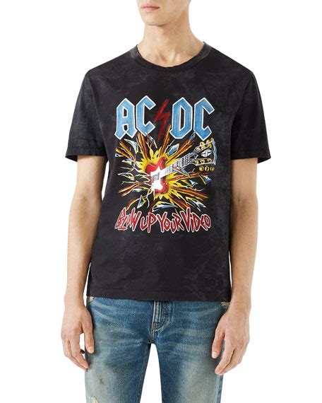 t shirt acdc gucci|Gucci t shirt sale.